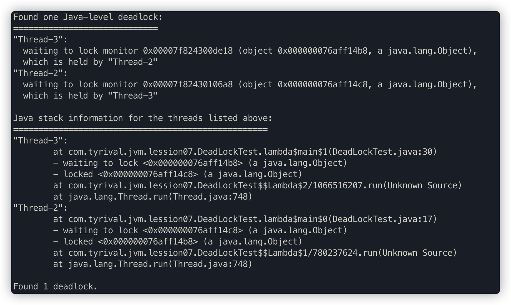 jstack-deadlock