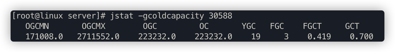 jstat-gcoldcapacity